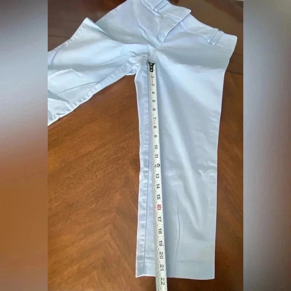 Ann Taylor Loft Women's Cropped Cotton & Spandex Wide Leg Pants Light Blue.‎ 4 - Picture 8 of 13